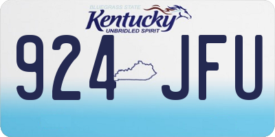KY license plate 924JFU