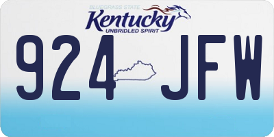 KY license plate 924JFW