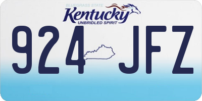 KY license plate 924JFZ