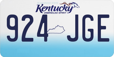 KY license plate 924JGE