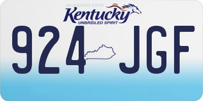 KY license plate 924JGF