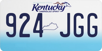 KY license plate 924JGG