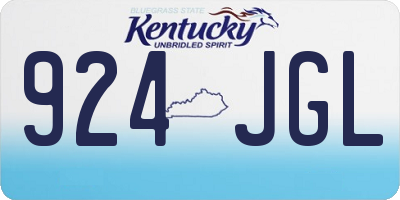 KY license plate 924JGL