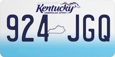 KY license plate 924JGQ