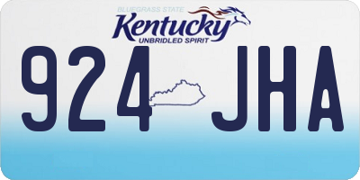 KY license plate 924JHA