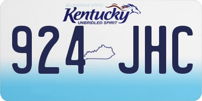 KY license plate 924JHC
