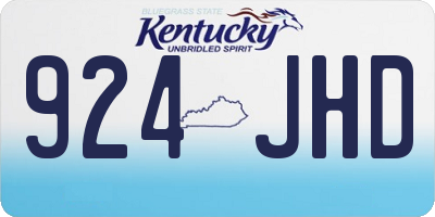 KY license plate 924JHD