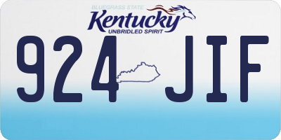 KY license plate 924JIF