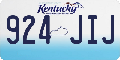 KY license plate 924JIJ