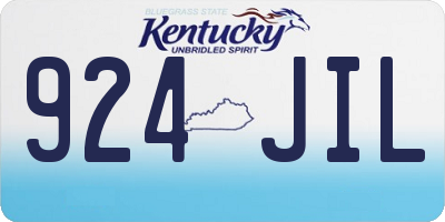 KY license plate 924JIL