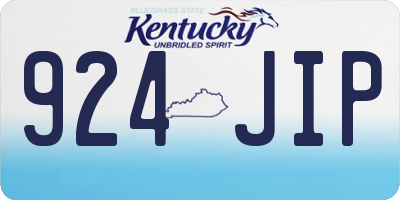 KY license plate 924JIP