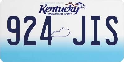 KY license plate 924JIS