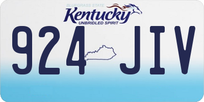 KY license plate 924JIV