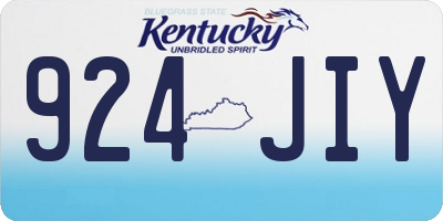 KY license plate 924JIY