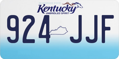 KY license plate 924JJF