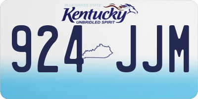 KY license plate 924JJM