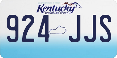 KY license plate 924JJS
