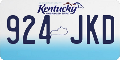 KY license plate 924JKD