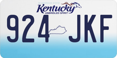 KY license plate 924JKF