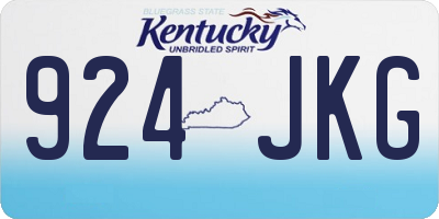 KY license plate 924JKG