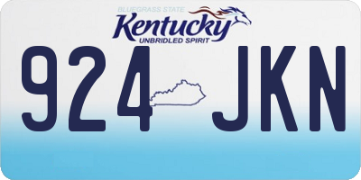 KY license plate 924JKN