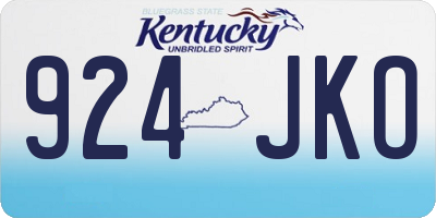 KY license plate 924JKO