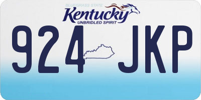 KY license plate 924JKP