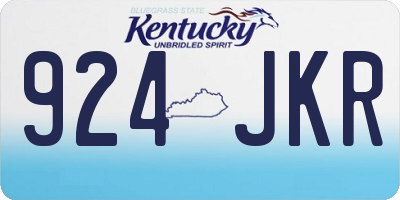 KY license plate 924JKR
