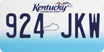 KY license plate 924JKW
