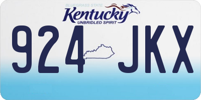 KY license plate 924JKX