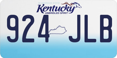 KY license plate 924JLB