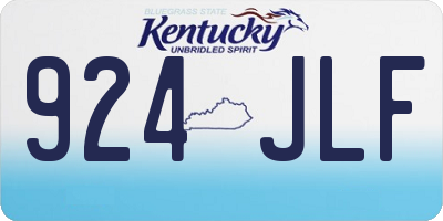 KY license plate 924JLF
