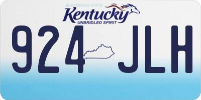 KY license plate 924JLH