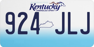 KY license plate 924JLJ