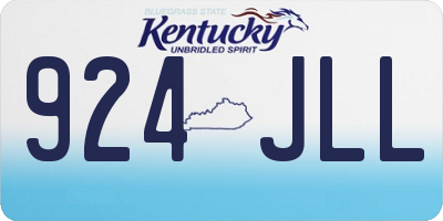 KY license plate 924JLL