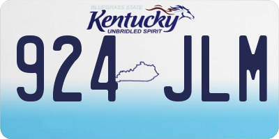 KY license plate 924JLM