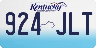 KY license plate 924JLT