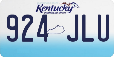 KY license plate 924JLU