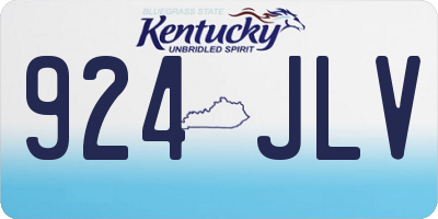 KY license plate 924JLV