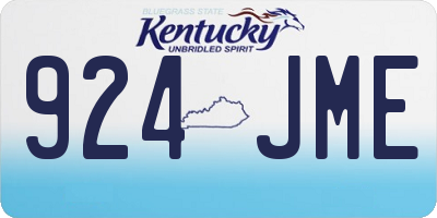 KY license plate 924JME