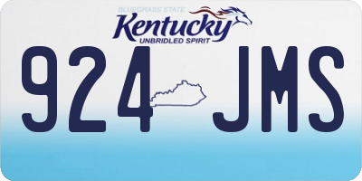 KY license plate 924JMS