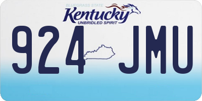 KY license plate 924JMU