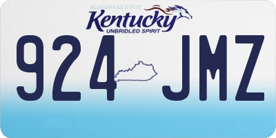 KY license plate 924JMZ