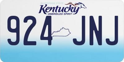 KY license plate 924JNJ