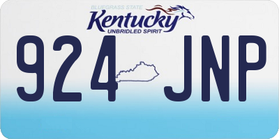 KY license plate 924JNP