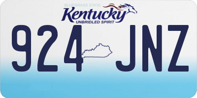 KY license plate 924JNZ