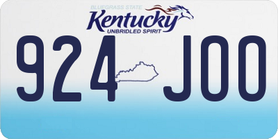 KY license plate 924JOO