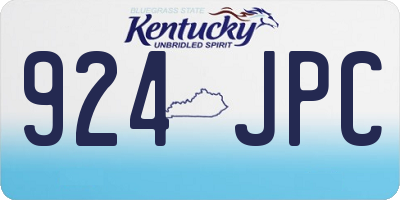 KY license plate 924JPC