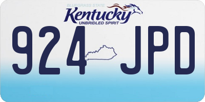 KY license plate 924JPD