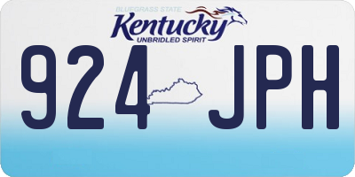 KY license plate 924JPH
